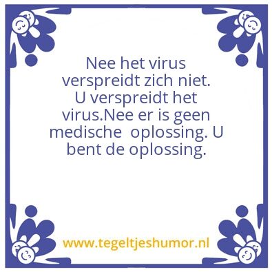 Tegeltje: Covid-19
