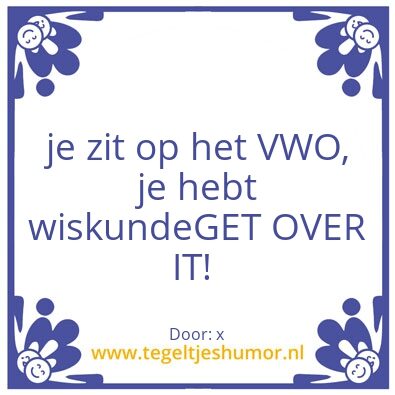 Tegeltje: wiskunde