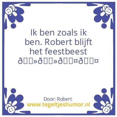 Tegeltje: Robert van dijk