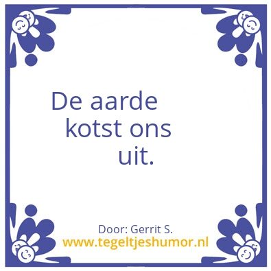 Tegeltje: Ik ben Gerrit.