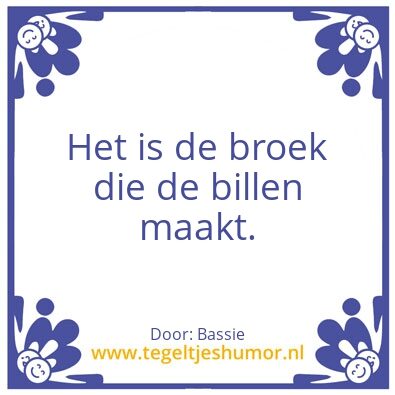 Tegeltje: Bassie