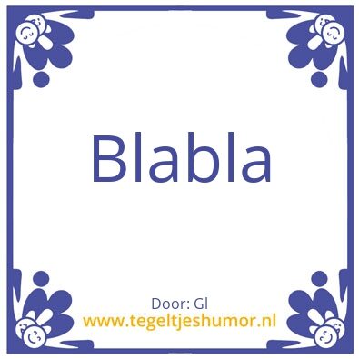 Tegeltje: Gl