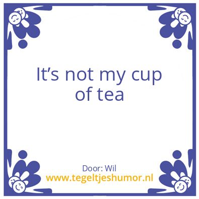 Tegeltje: Tea