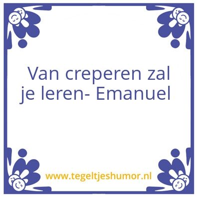 Tegeltje: Creperen