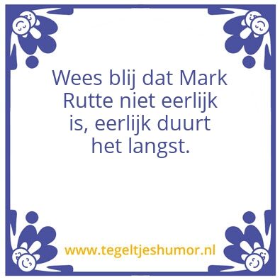 Tegeltje: Mark Rutte