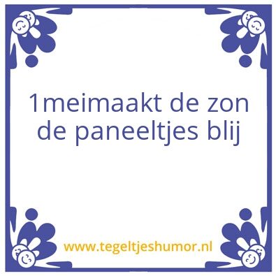 Tegeltje: Paneeltjes