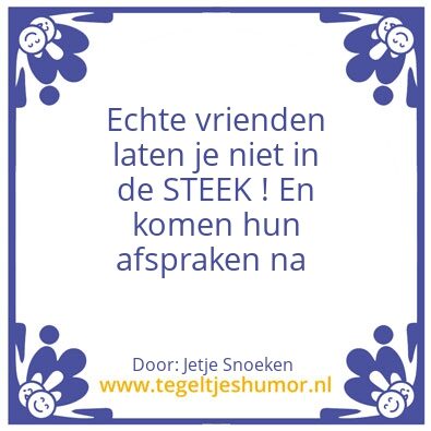 Tegeltje: Vrienden