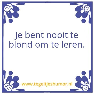 Tegeltje: School