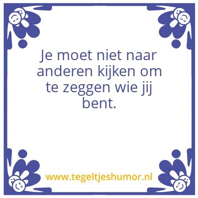 Tegeltje: Anderen