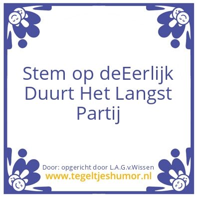 Tegeltje: Politiek