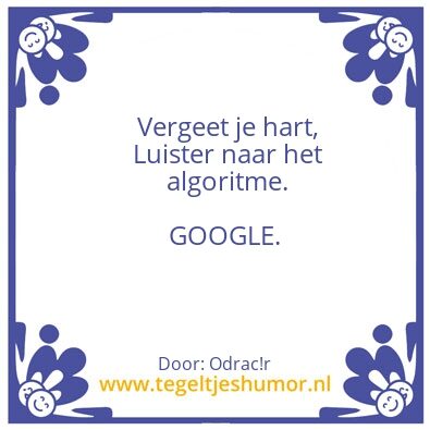 Tegeltje: Algoritme