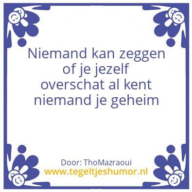 Tegeltje: Tegel