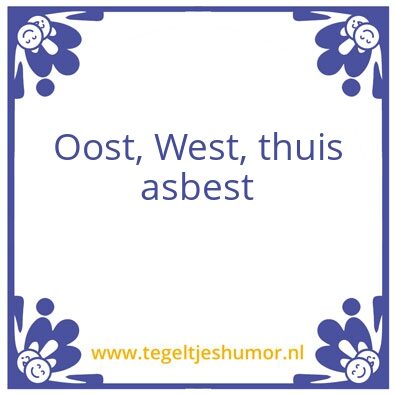 Tegeltje: Asbest