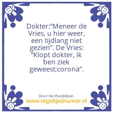 Tegeltje: Doktersbezoek.