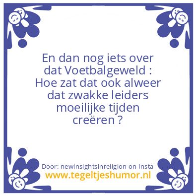Tegeltje: Voetbalgeweld .