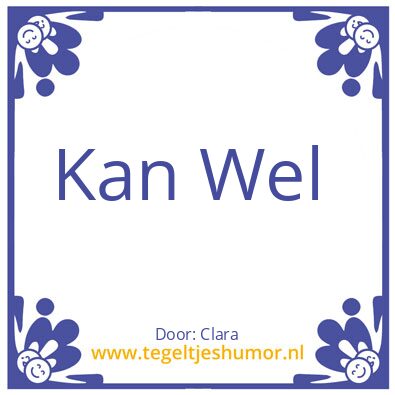 Tegeltje: ..