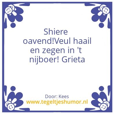 Tegeltje: Kees
