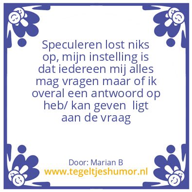 Tegeltje: Marian Borg