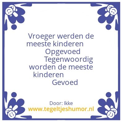 Tegeltje: Voeding