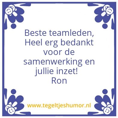 Tegeltje: Team A