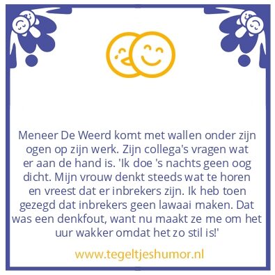 Tegeltje: Inbrekers