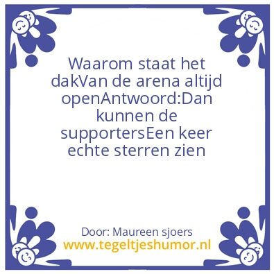 Tegeltje: Mop