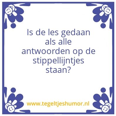 Tegeltje: Begrijpend Lezen