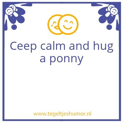 Tegeltje: Keep calm