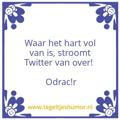 Tegeltje: Twitterhart