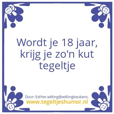 Tegeltje: Fem