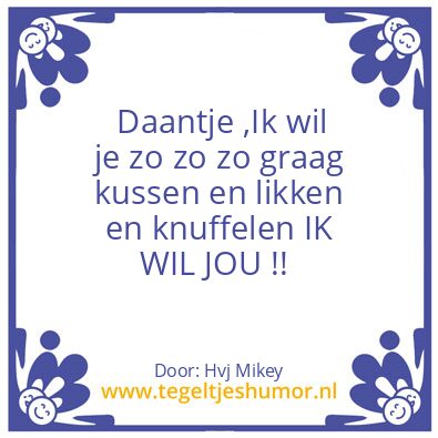 Tegeltje: Daantje