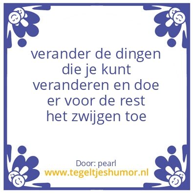Tegeltje: horen zien zwijgen