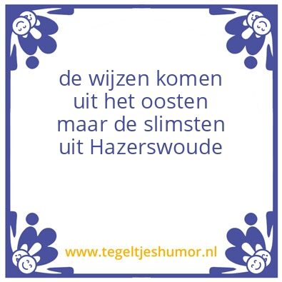 Tegeltje: En zo is het