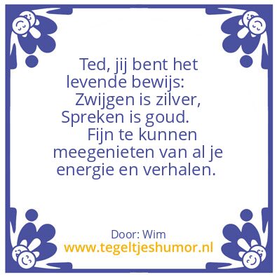 Tegeltje: Zwijgen