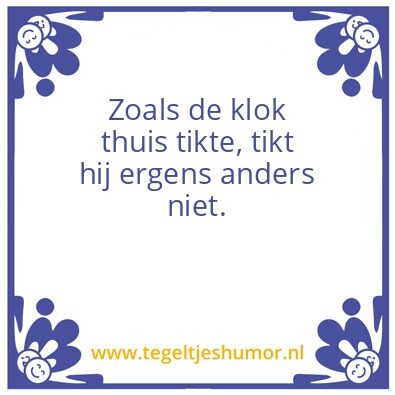 Tegeltje: De tijd