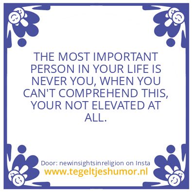 Tegeltje: THE MOST IMPORTANT PERSON