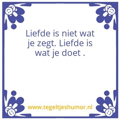 Tegeltje: Liefde
