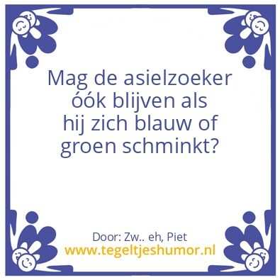 Tegeltje: stof tot nadenken