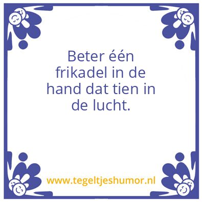 Tegeltje: Frikadel