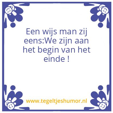 Tegeltje: Einde