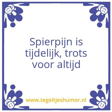 Tegeltje: Spierpijn