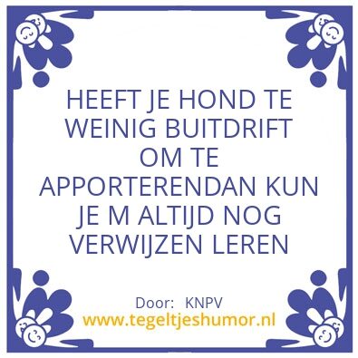 Tegeltje: KNPV