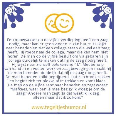 Tegeltje: Zaag