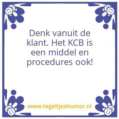 Tegeltje: klant