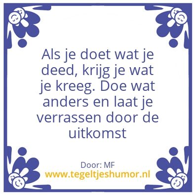 Tegeltje: Verrassing