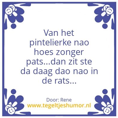 Tegeltje: Patsje leed