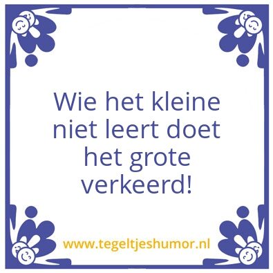 Tegeltje: Leren