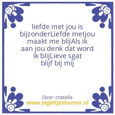 Tegeltje: Liefde