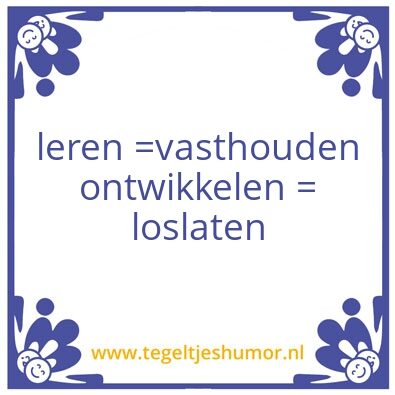 Tegeltje: leren