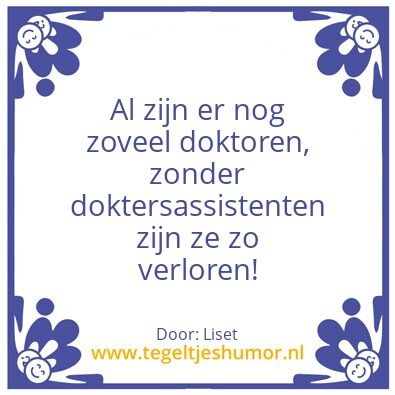 Tegeltje: Doktersassitente